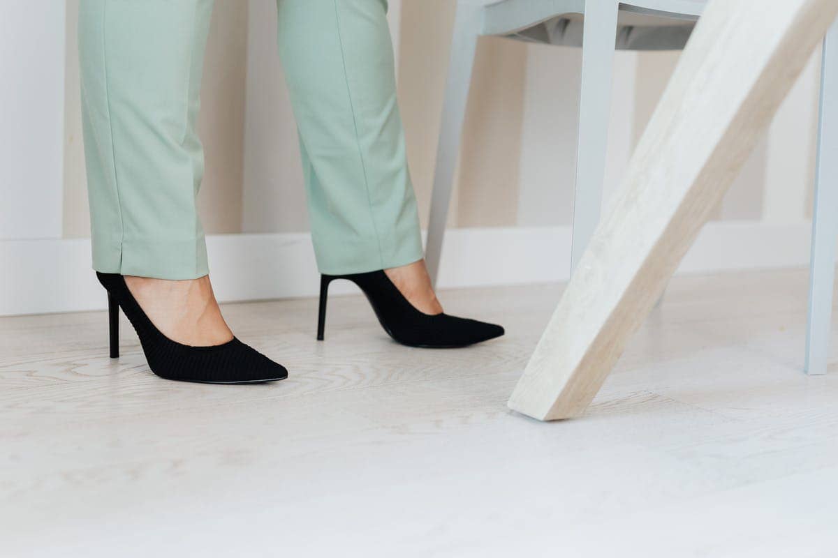 Black stiletto heels 